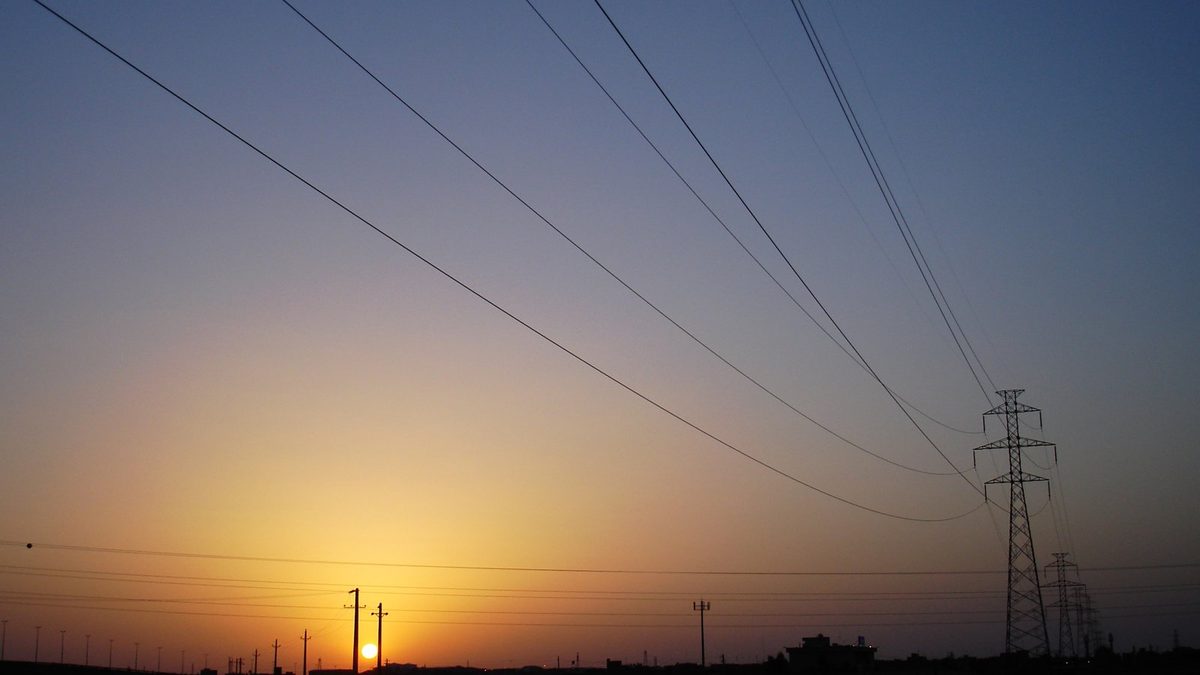 Illustrative image of power transmission lines for a Headwaters Wire story