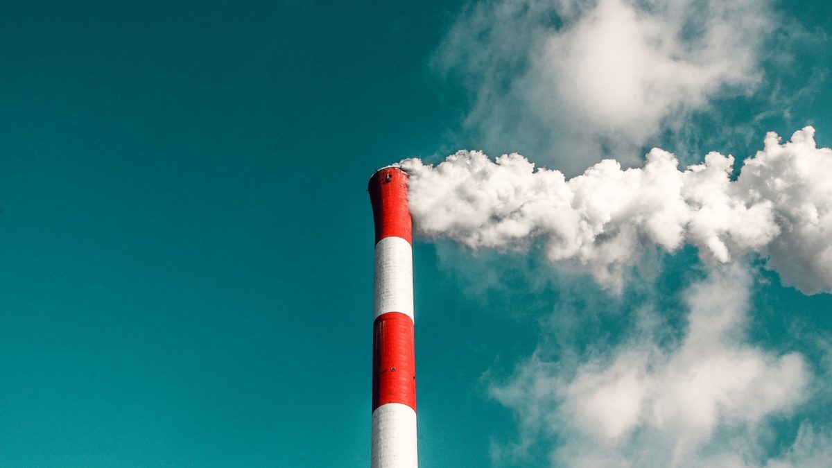 Illustrative photo of industrial smokestacks used by Headwaters Wire