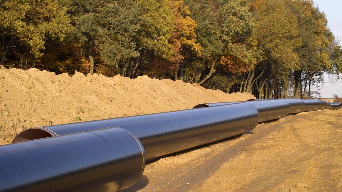 A pipeline, in an illustrative photo used on Headwaters Wire