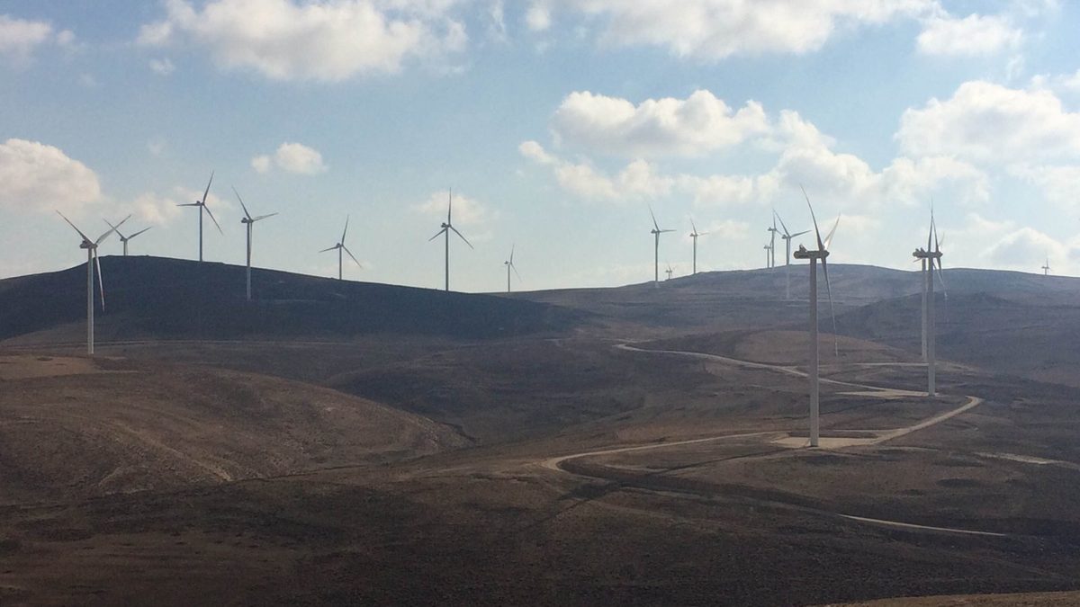 Illustrative image of wind turbines for a Headwaters Wire story