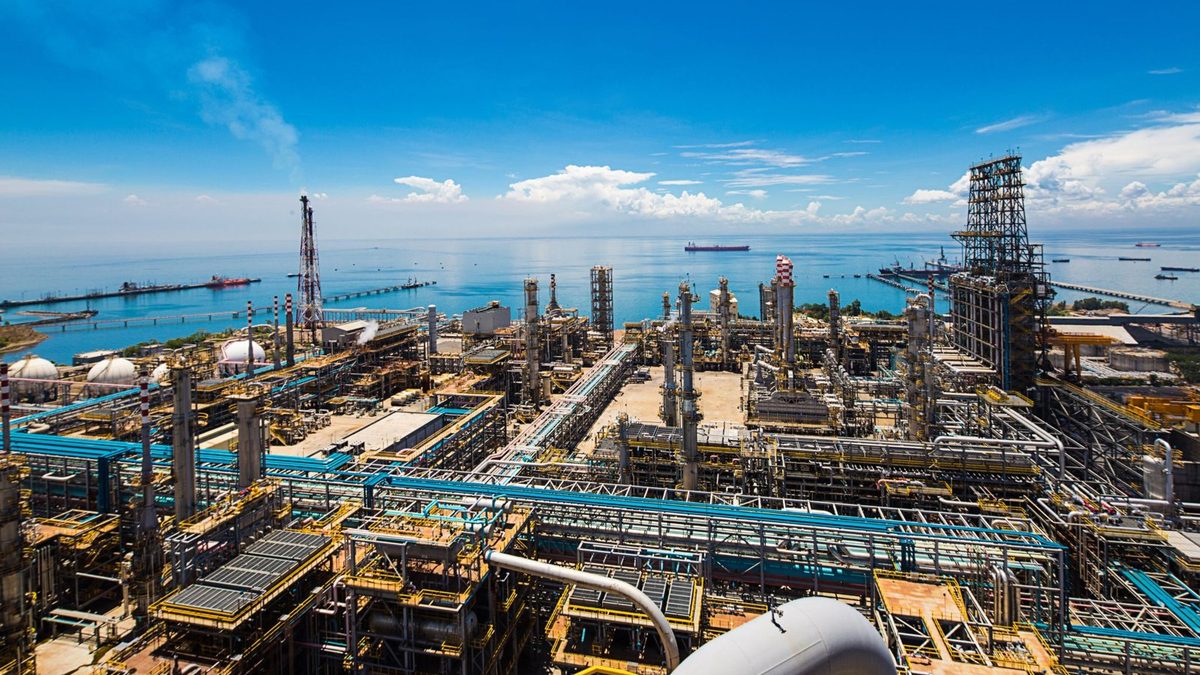 Illustrative image of an oil refinery for a Headwaters Wire story