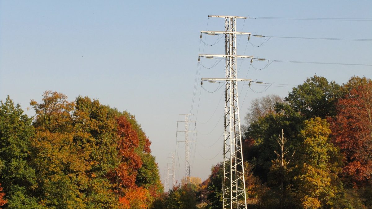 Illustrative photo: power transmission lines